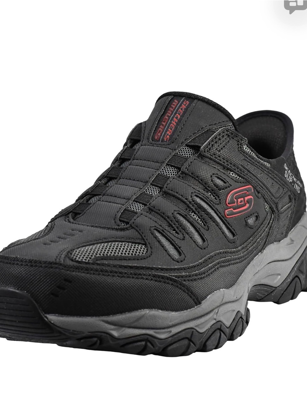 Skechers Men’s Black and Charcoal Sz 10 Athletic Slip-In Sneakers